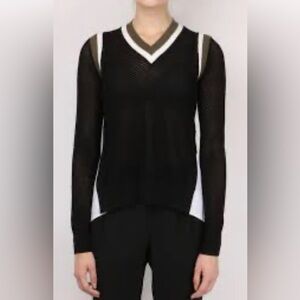 Veronica Beard Black and White Striped Knit. Size XS